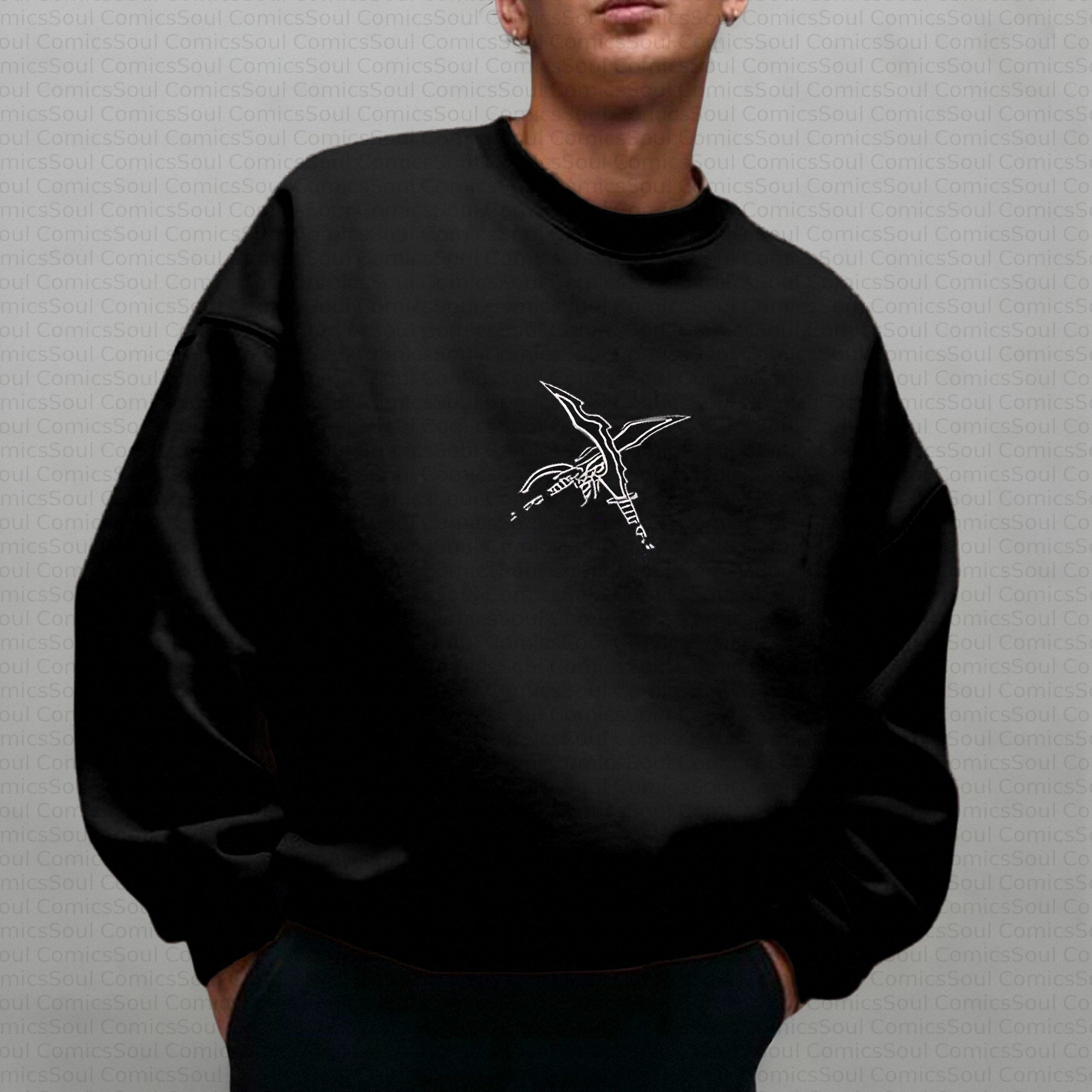 Plus Velvet Unisex Anime Inspired Vintage Sweatshirt