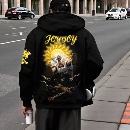 Unisex Graphic Streetwear Vintage Zipper Cardigan Plush Hoodie