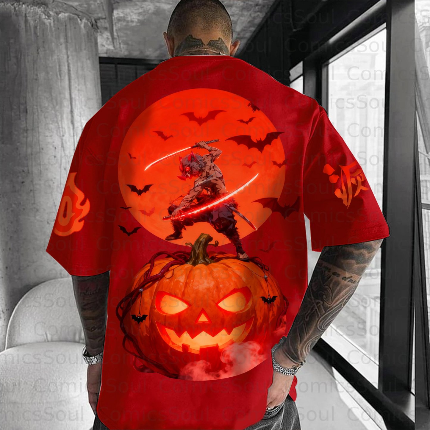 Unisex Anime Halloween Inspired Vintage T-Shirt