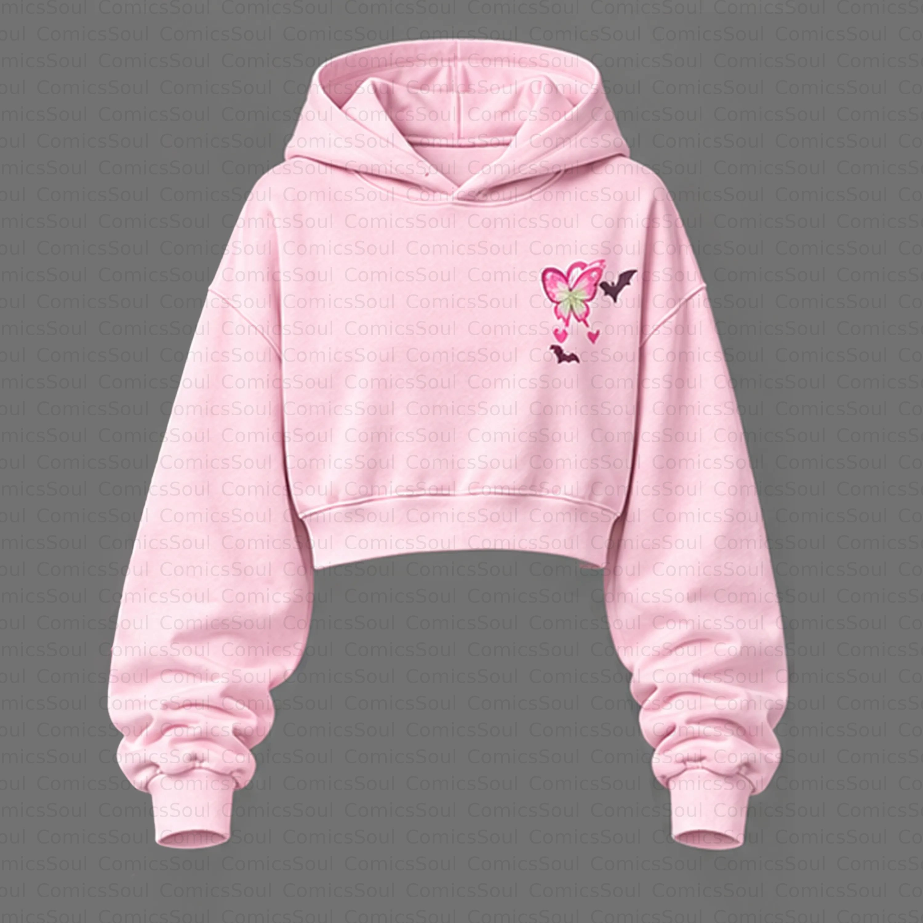 Demon Slayer Cropped Long Sleeve Hoodie & High Waist Jogger Pants Two Piece