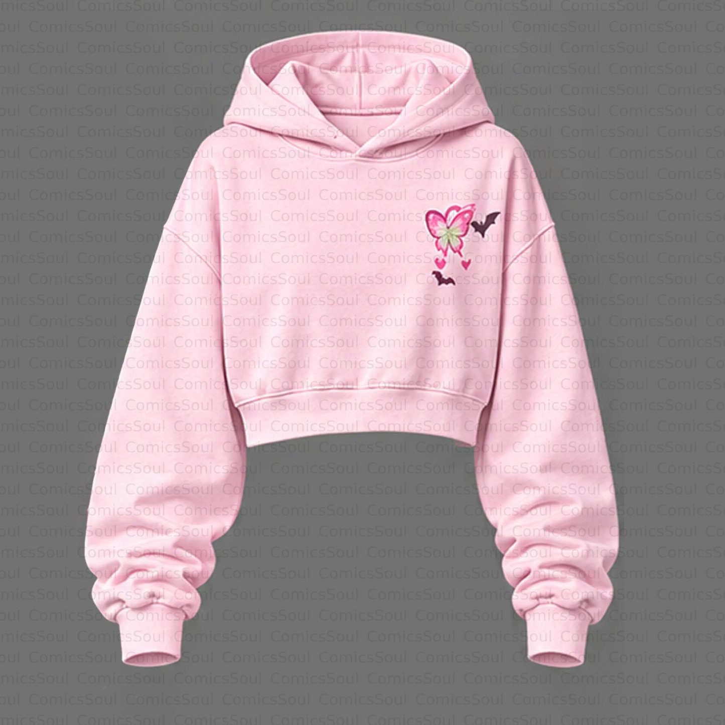 Demon Slayer Cropped Long Sleeve Hoodie & High Waist Jogger Pants Two Piece