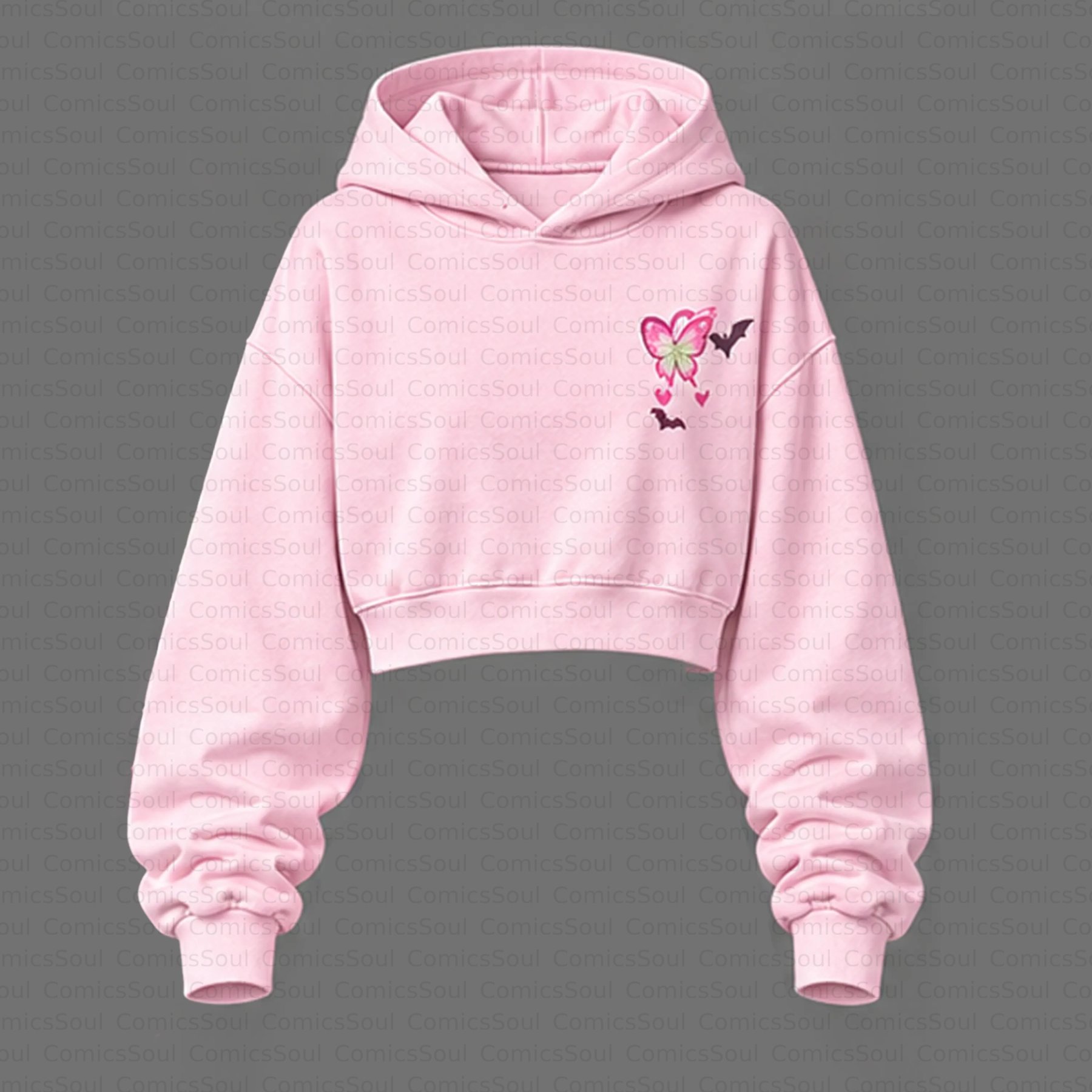 Demon Slayer Cropped Long Sleeve Hoodie & High Waist Jogger Pants Two Piece