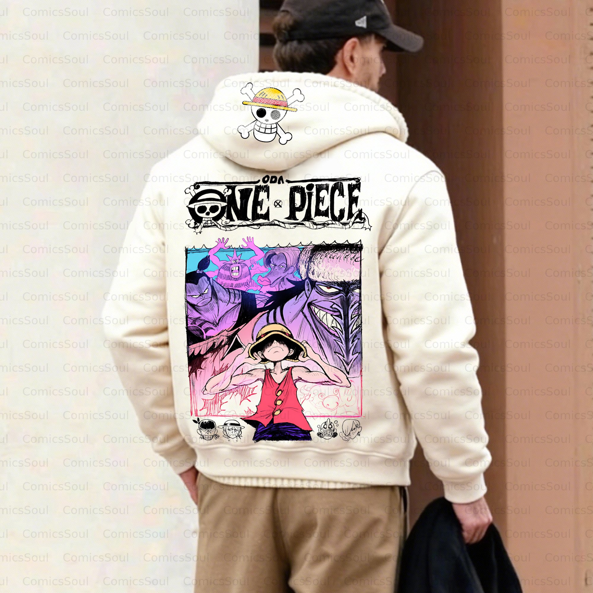 Unisex Graphic Streetwear Vintage Zipper Cardigan Plush Hoodie