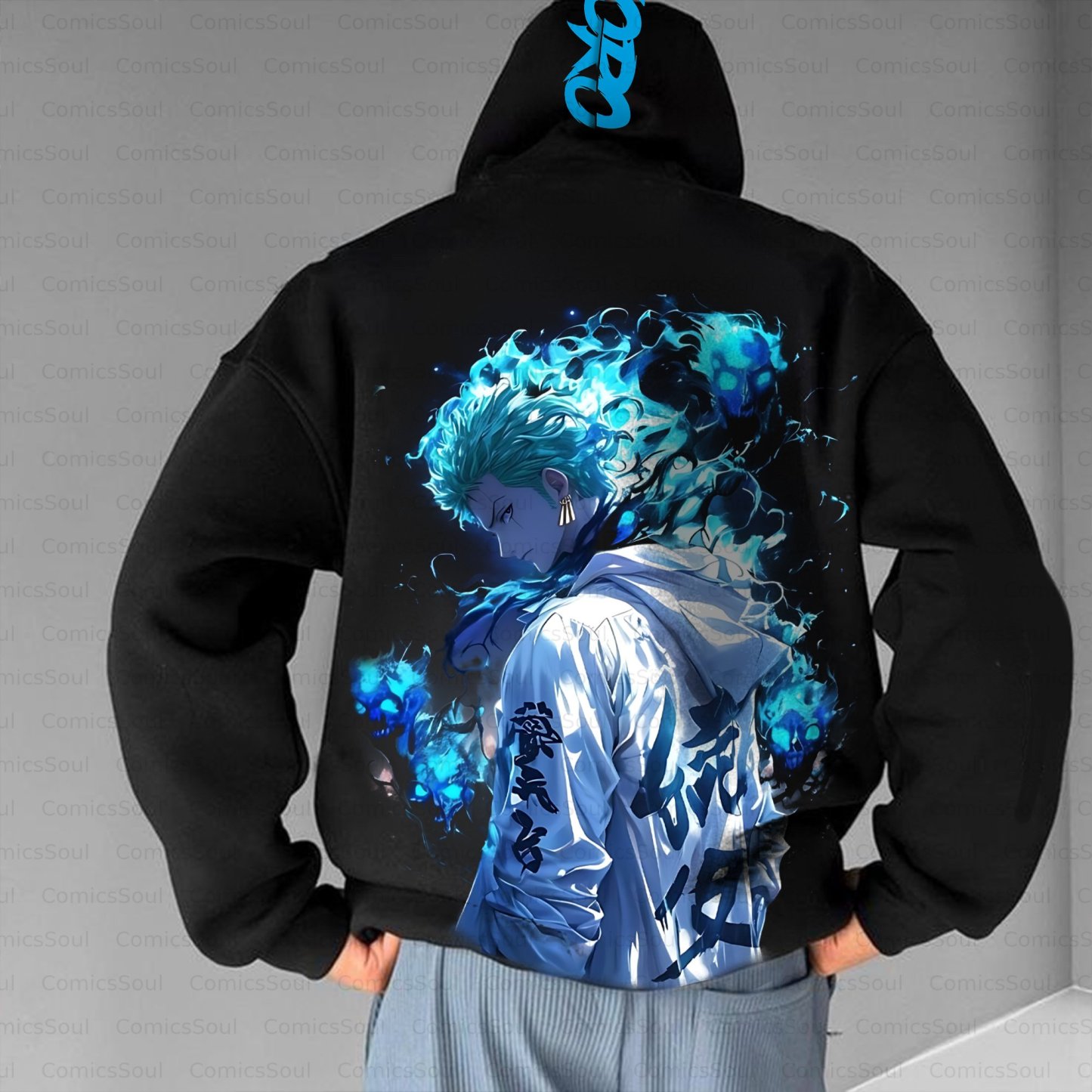 Plus Velvet Unisex Anime Graphic Streetwear Vintage Hoodie