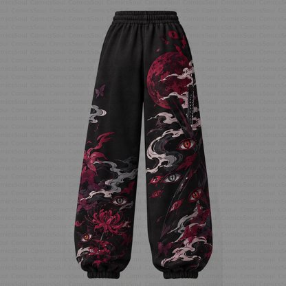 Demon Slayer Cropped Long Sleeve Hoodie & High Waist Jogger Pants Two Piece