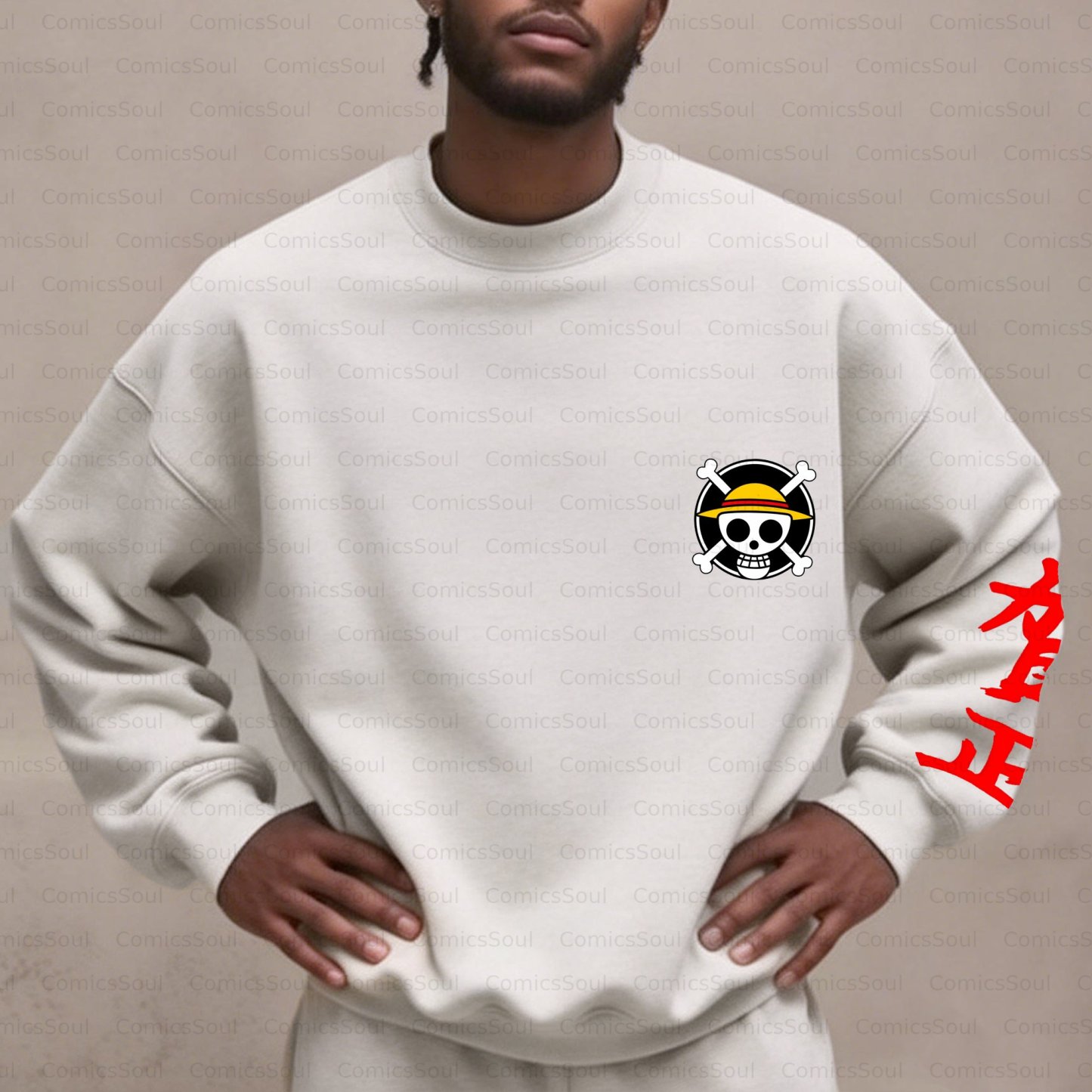 Plus Velvet Unisex Anime Inspired Vintage Sweatshirt