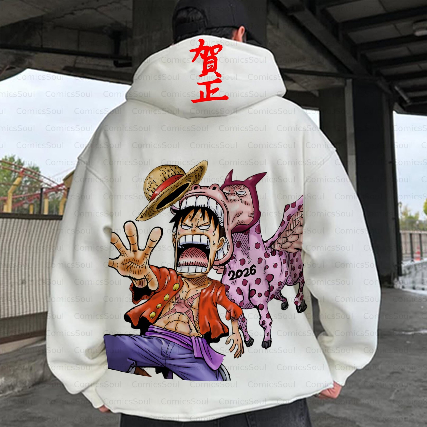 Plus Velvet Unisex Anime Graphic Streetwear Vintage Hoodie
