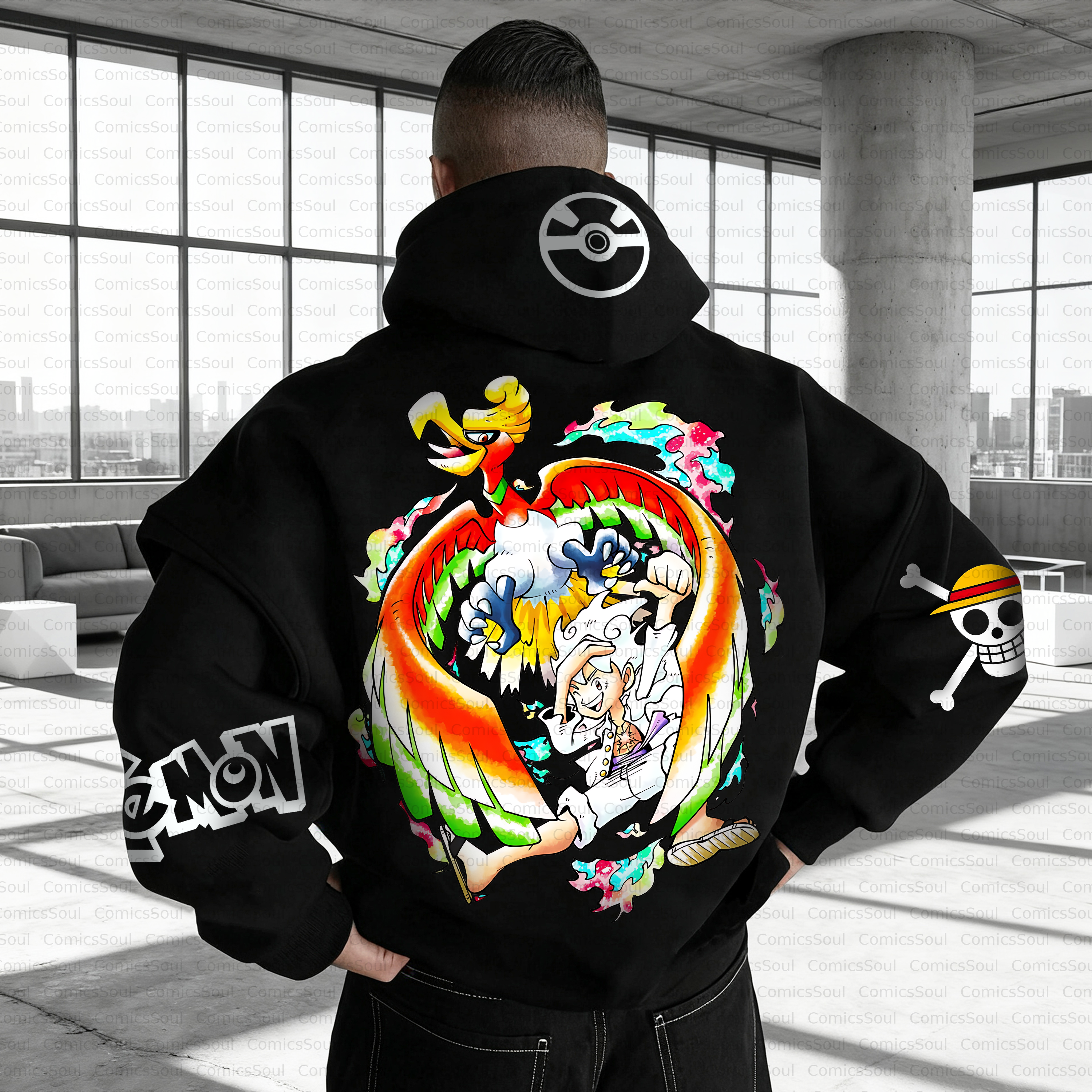 Unisex Anime Inspired Vintage Plush Hoodie