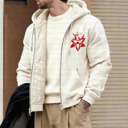 Unisex Graphic Streetwear Vintage Zipper Cardigan Plush Hoodie