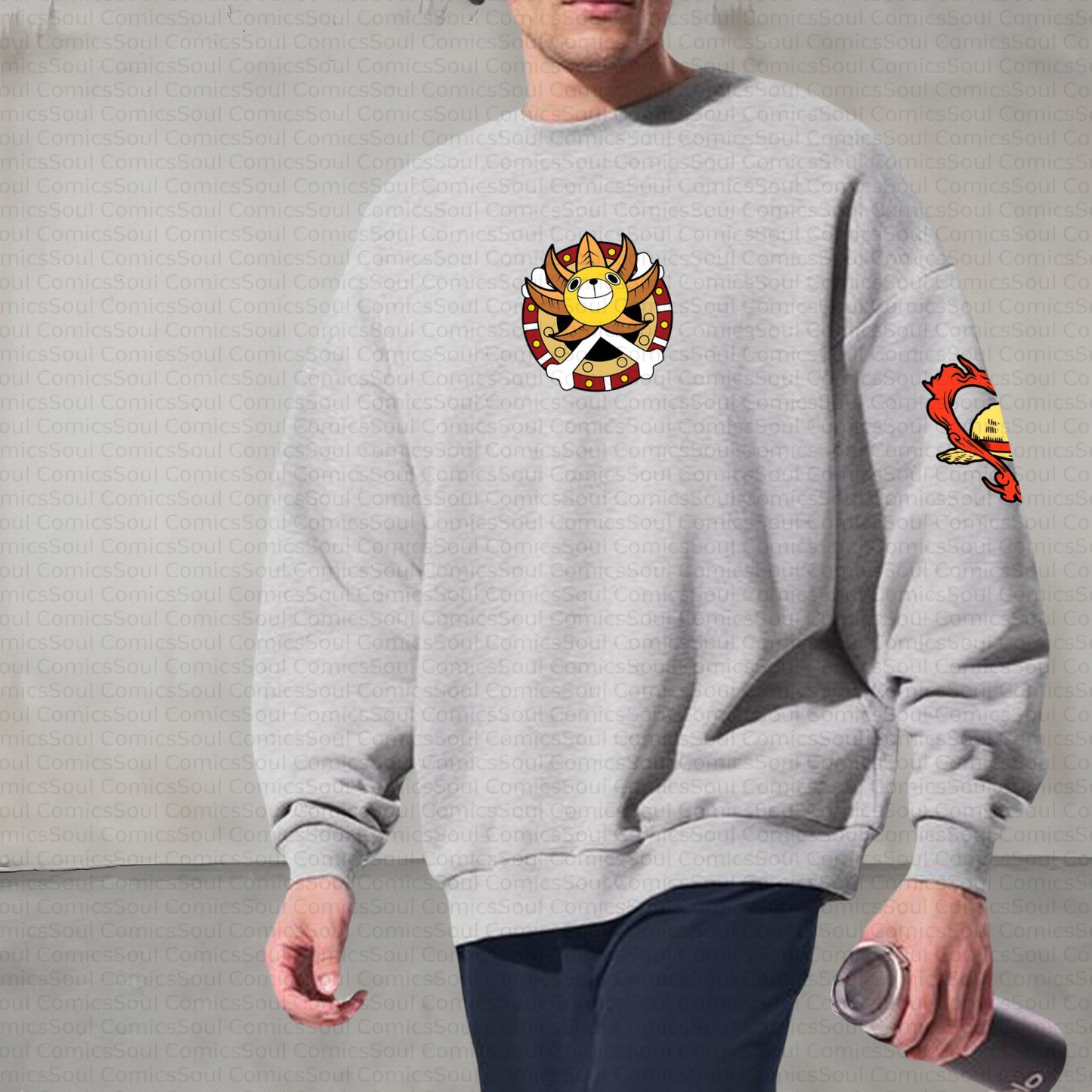 Plus Velvet Unisex Anime Inspired Vintage Sweatshirt