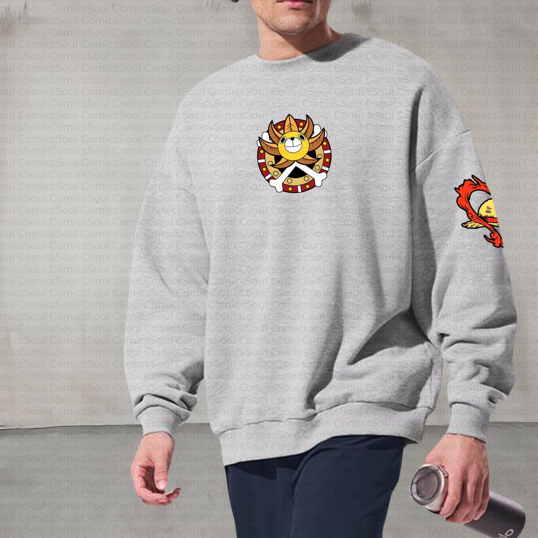 Plus Velvet Unisex Anime Inspired Vintage Sweatshirt