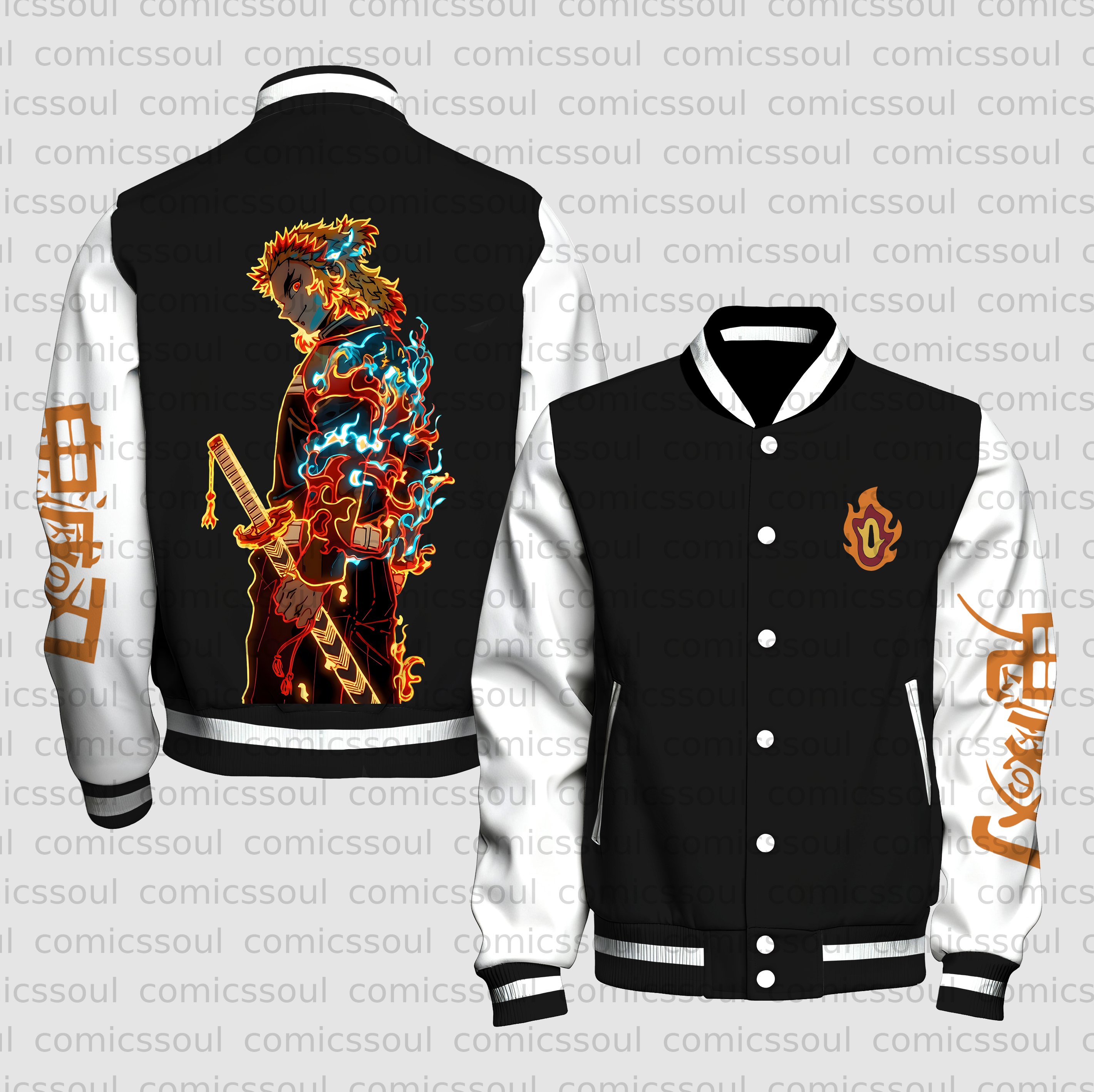 Unisex Vintage Anime Graphic Jacket