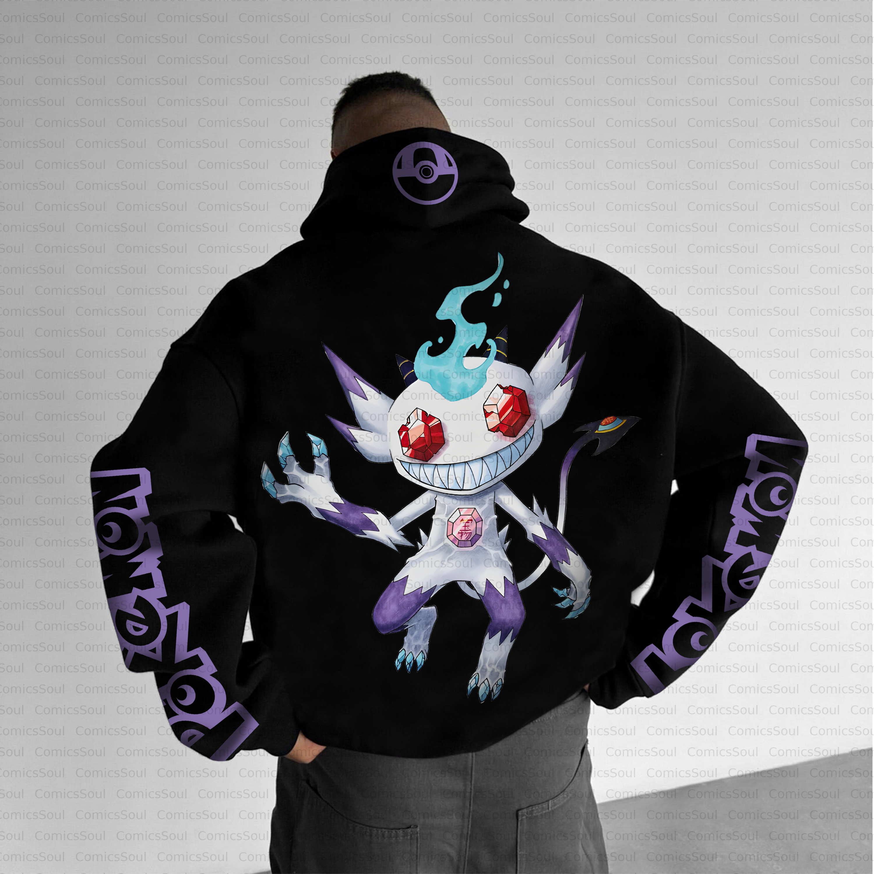 Unisex Anime Inspired Vintage Plush Hoodie