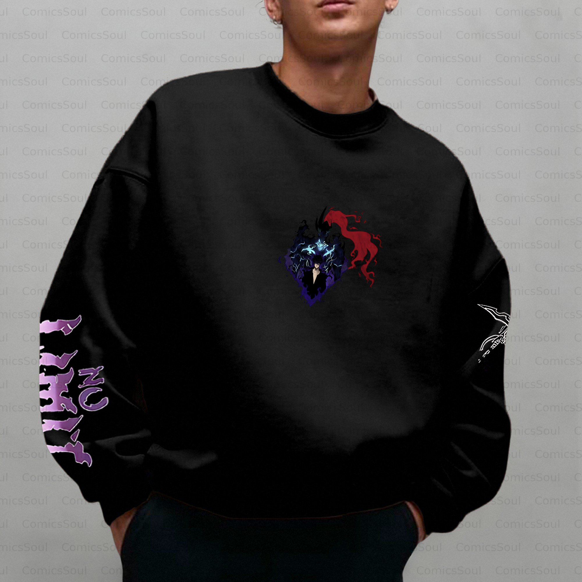 Plus Velvet Unisex Anime Graphic Streetwear Vintage Hoodie