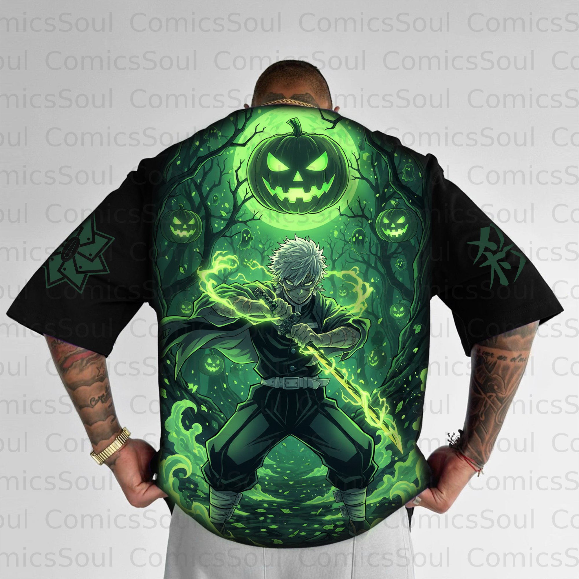 Unisex Anime Halloween Inspired Vintage T-Shirt