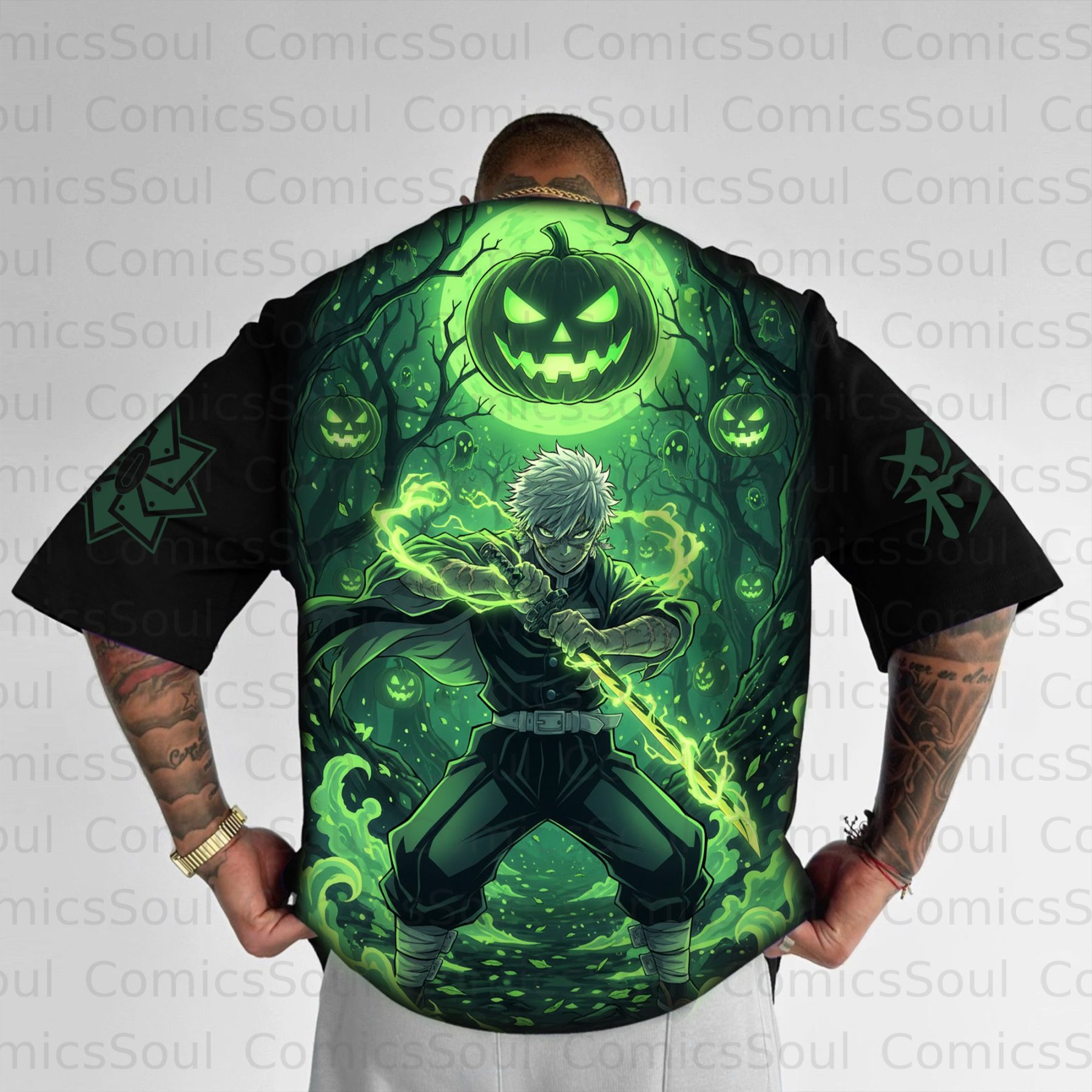 Unisex Anime Halloween Inspired Vintage T-Shirt