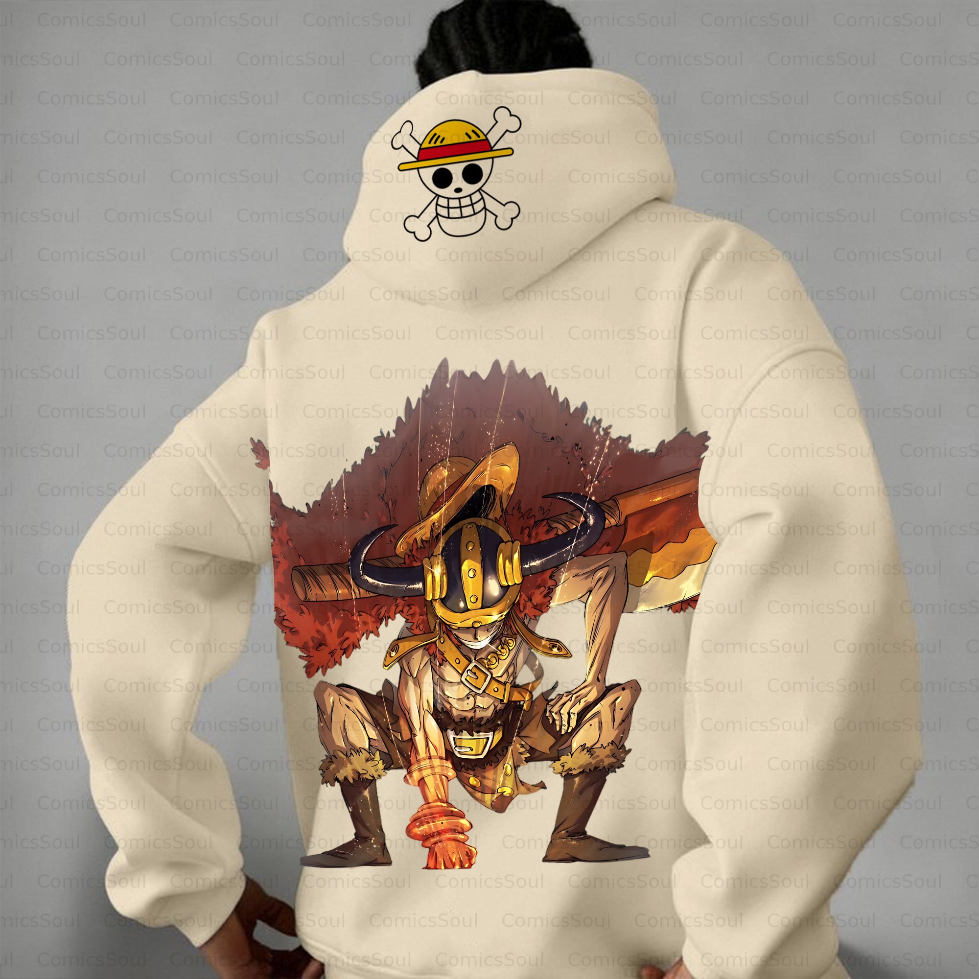 Plus Velvet Unisex Anime Graphic Streetwear Vintage Hoodie