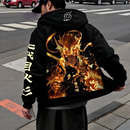 Unisex Graphic Streetwear Vintage Zipper Cardigan Plush Hoodie