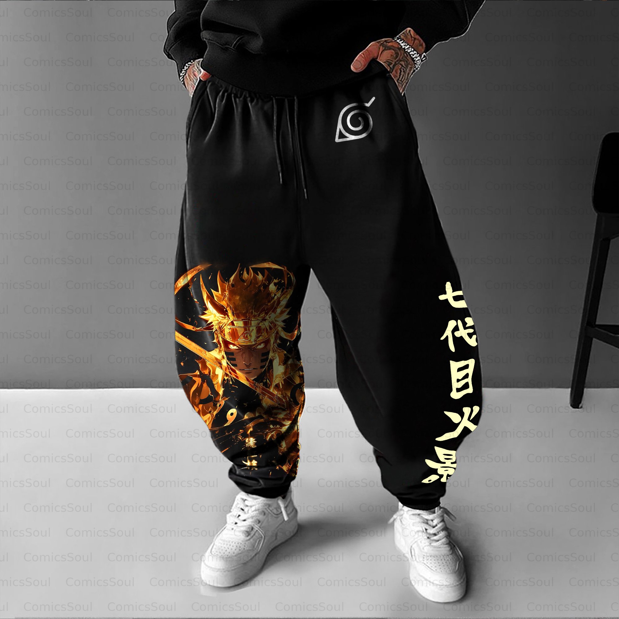 Unisex Casual Streetwear Plush Pants