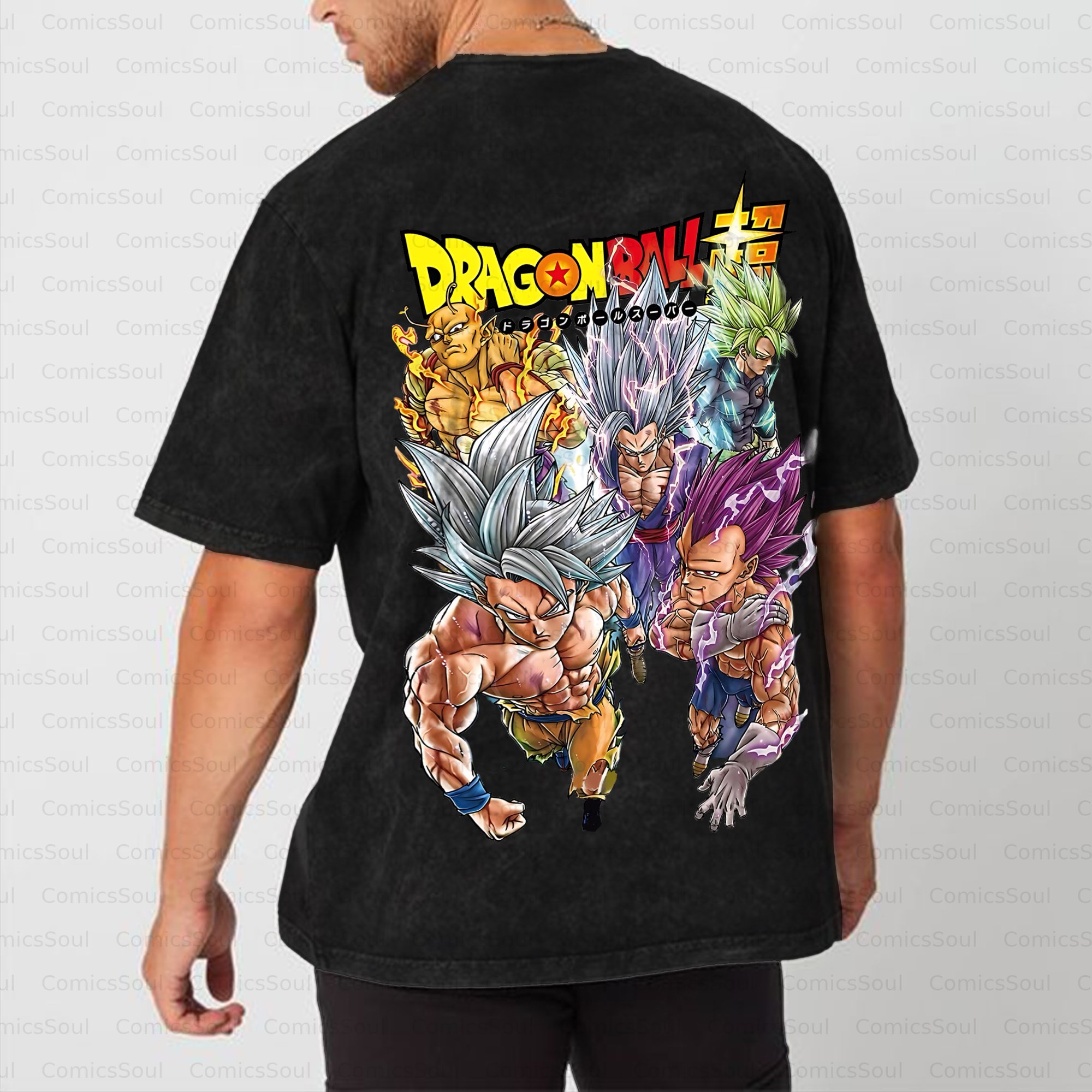 Unisex Anime Inspired Vintage Washed T-shirt