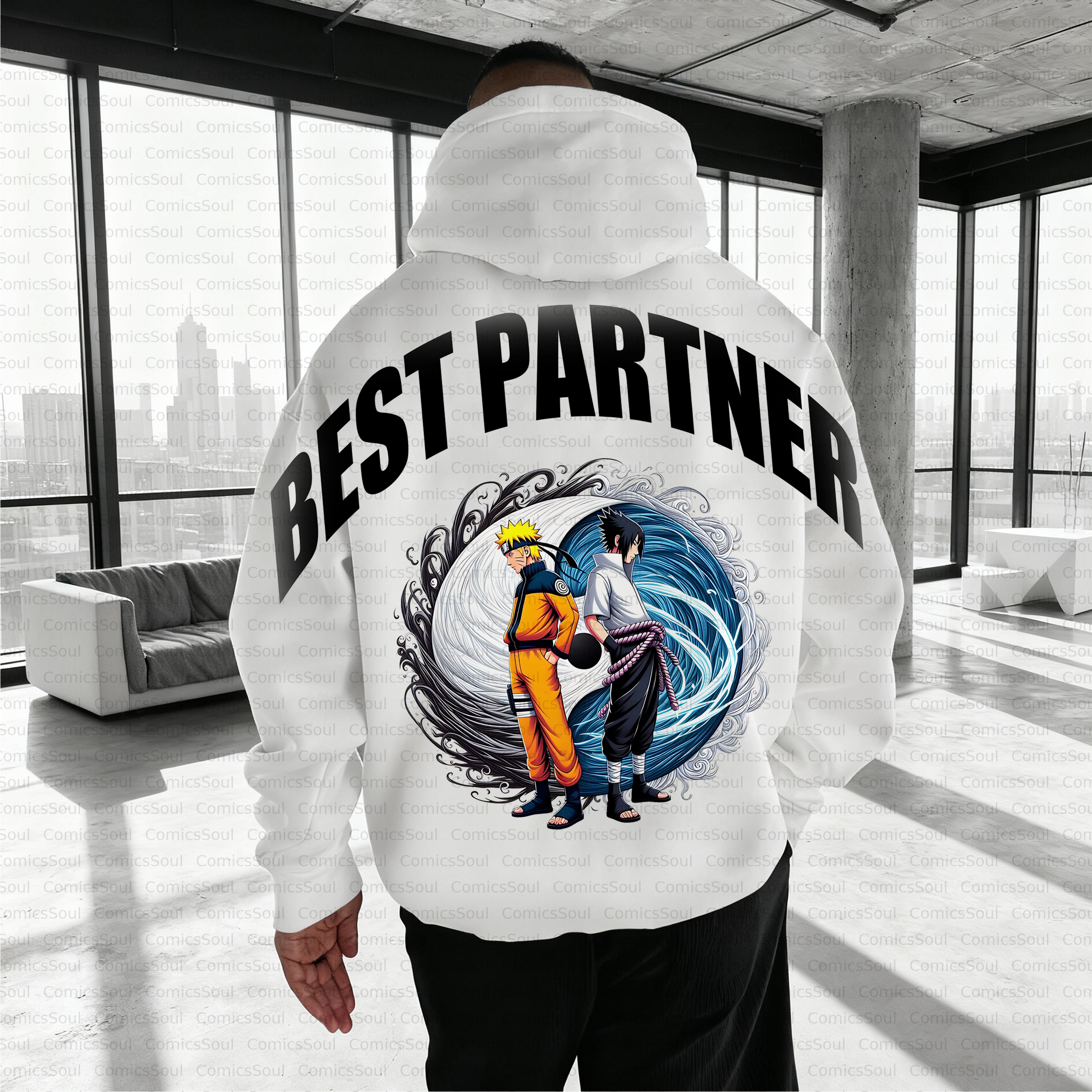 Unisex Anime Inspired Vintage Plush Hoodie