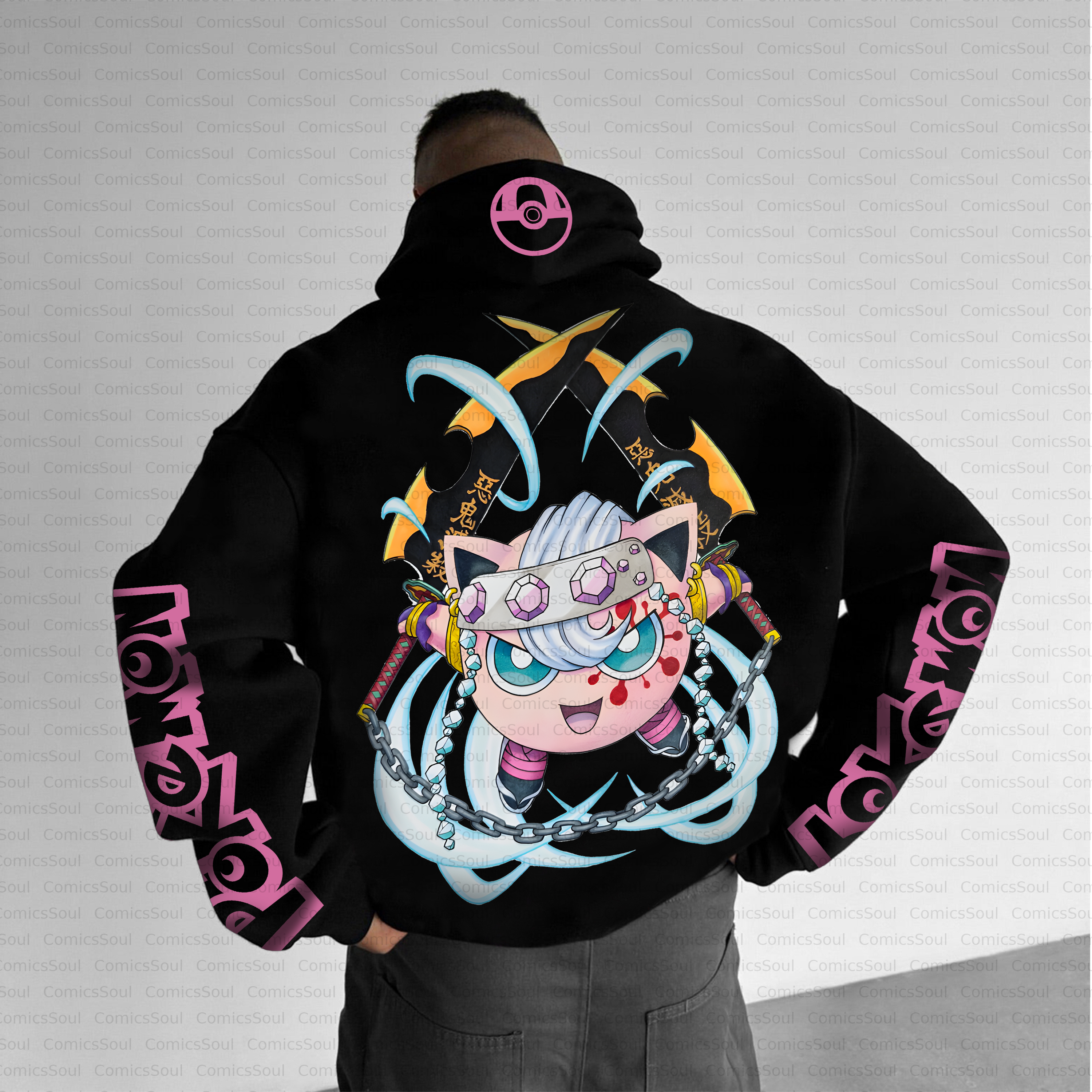 Unisex Anime Inspired Vintage Plush Hoodie