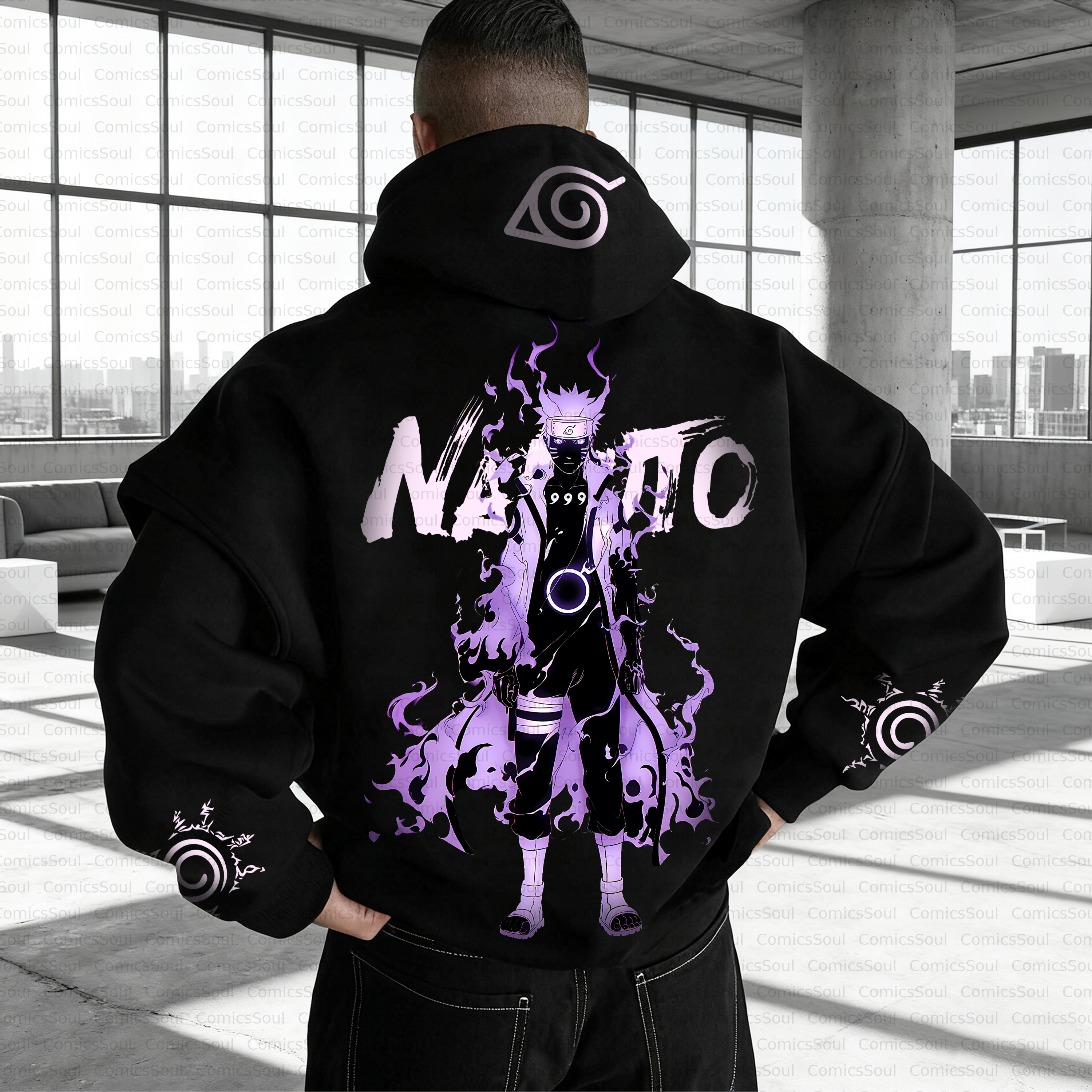 Unisex Anime Inspired Vintage Plush Hoodie