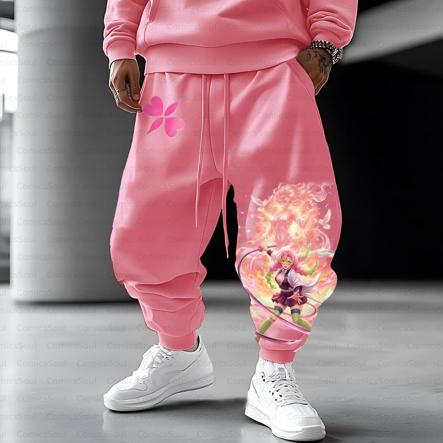Unisex Casual Streetwear Plush Pants