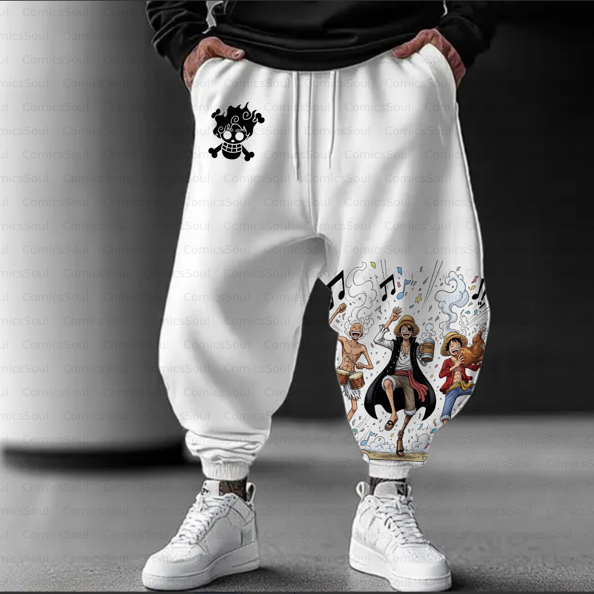 Unisex Casual Streetwear Plush Pants