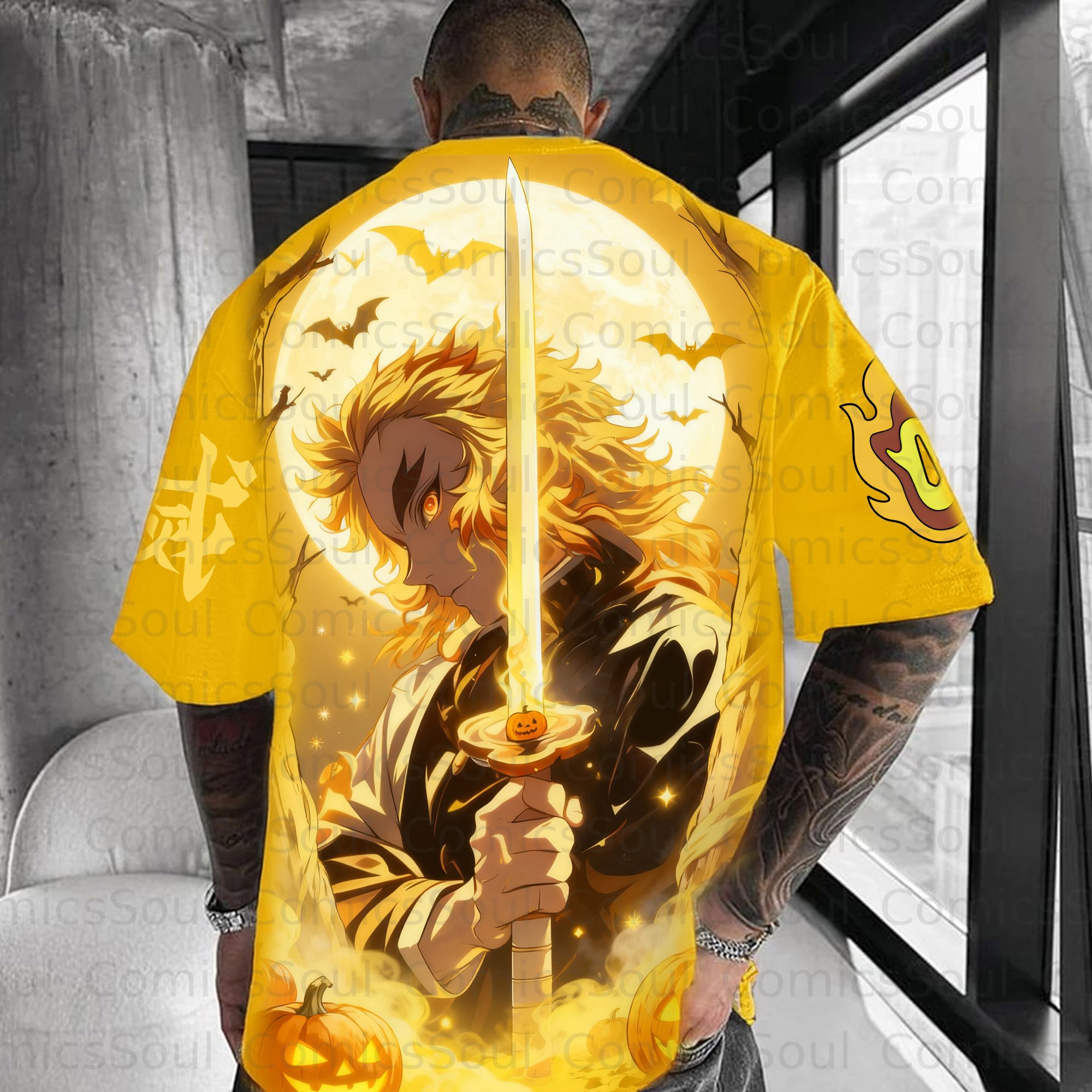 Unisex Anime Halloween Inspired Vintage T-Shirt