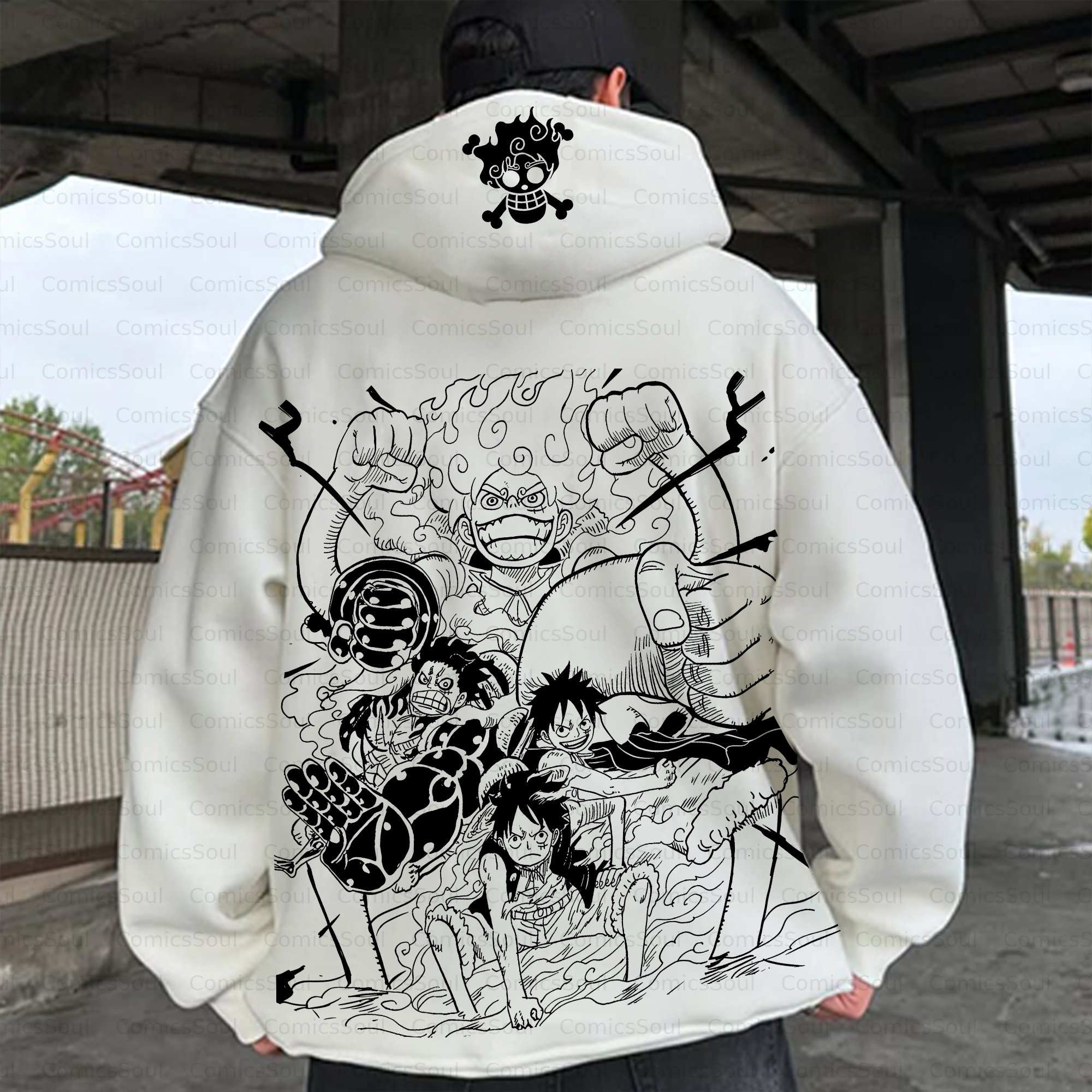 Plus Velvet Unisex Anime Graphic Streetwear Vintage Hoodie
