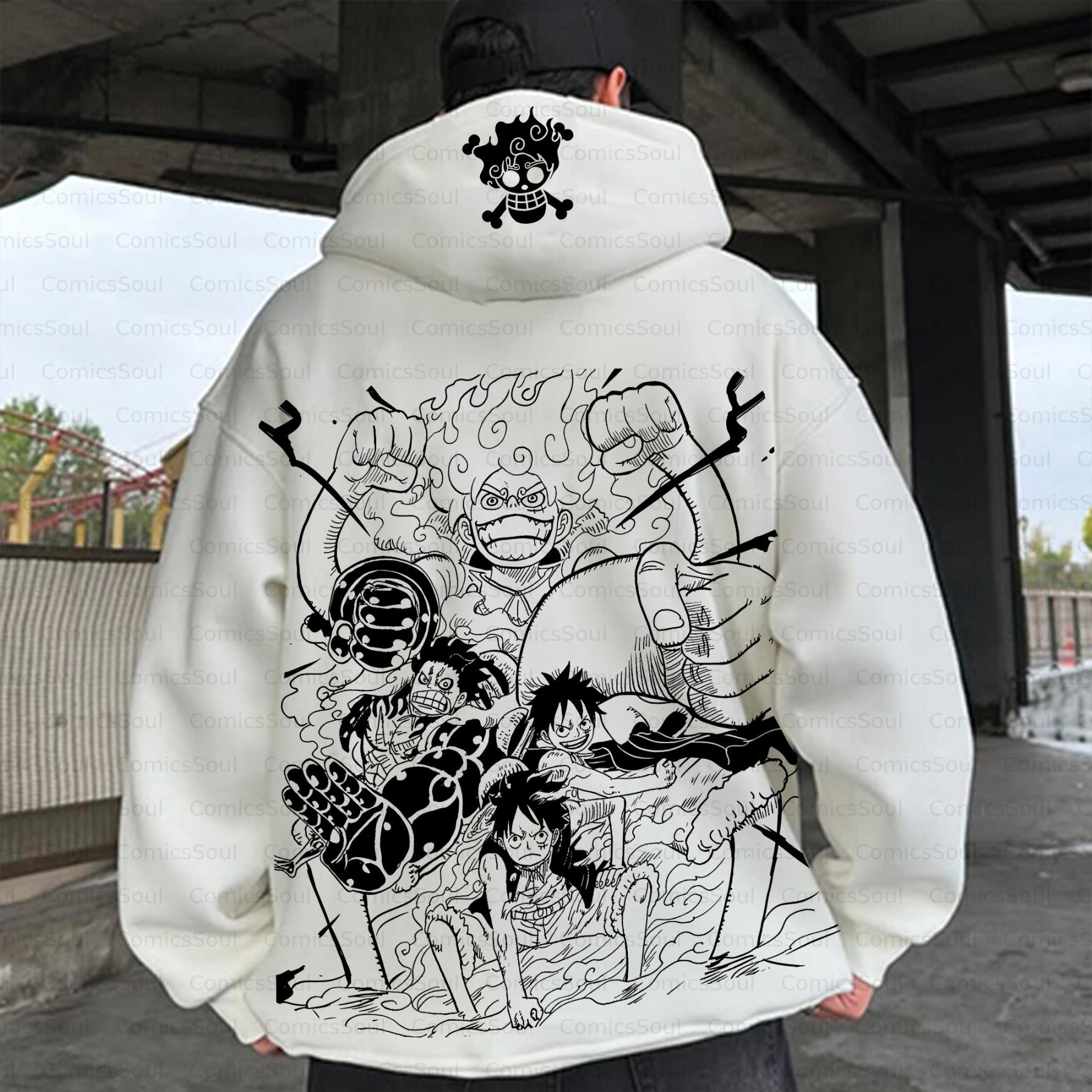 Plus Velvet Unisex Anime Graphic Streetwear Vintage Hoodie