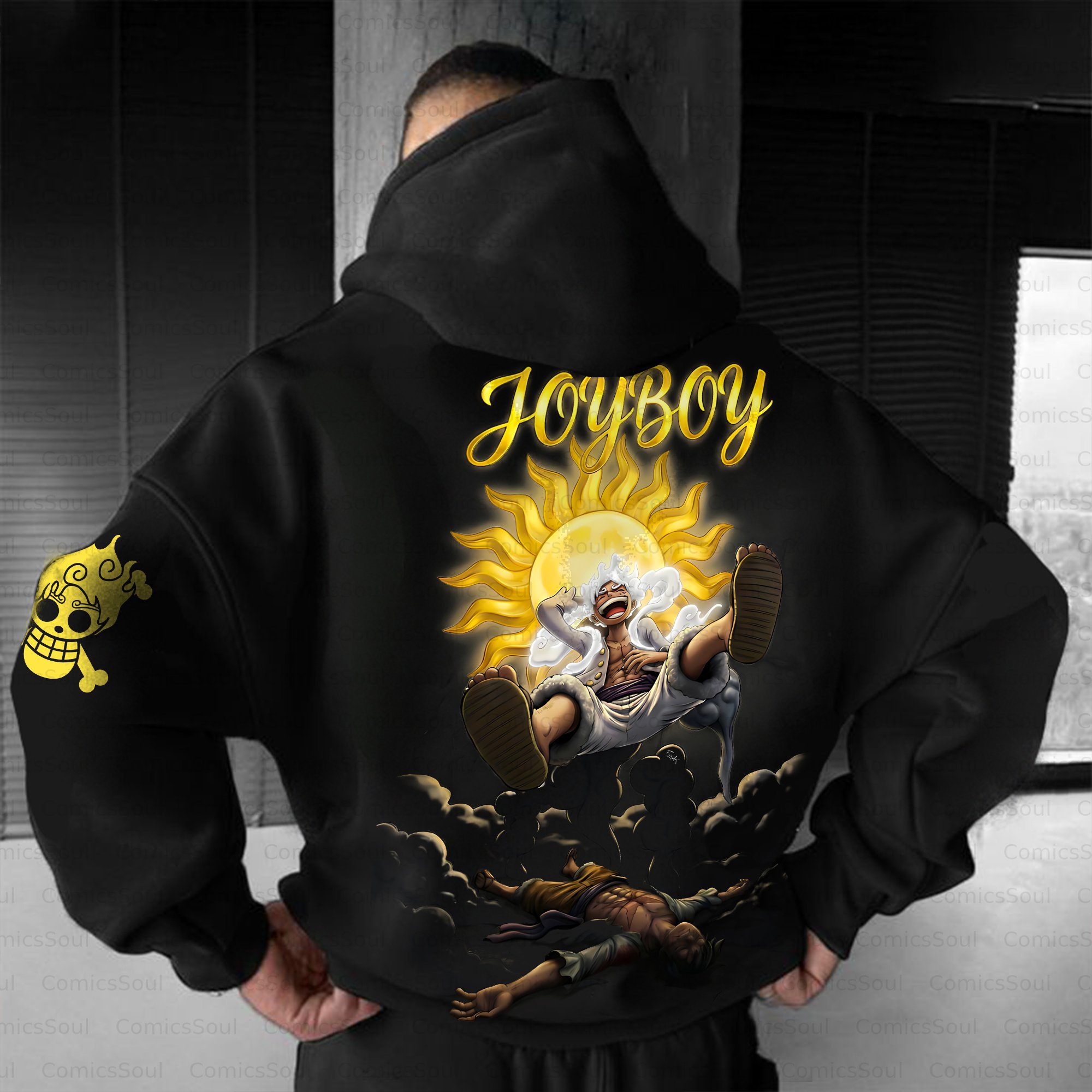 Plus Velvet Unisex Anime Graphic Streetwear Vintage Hoodie