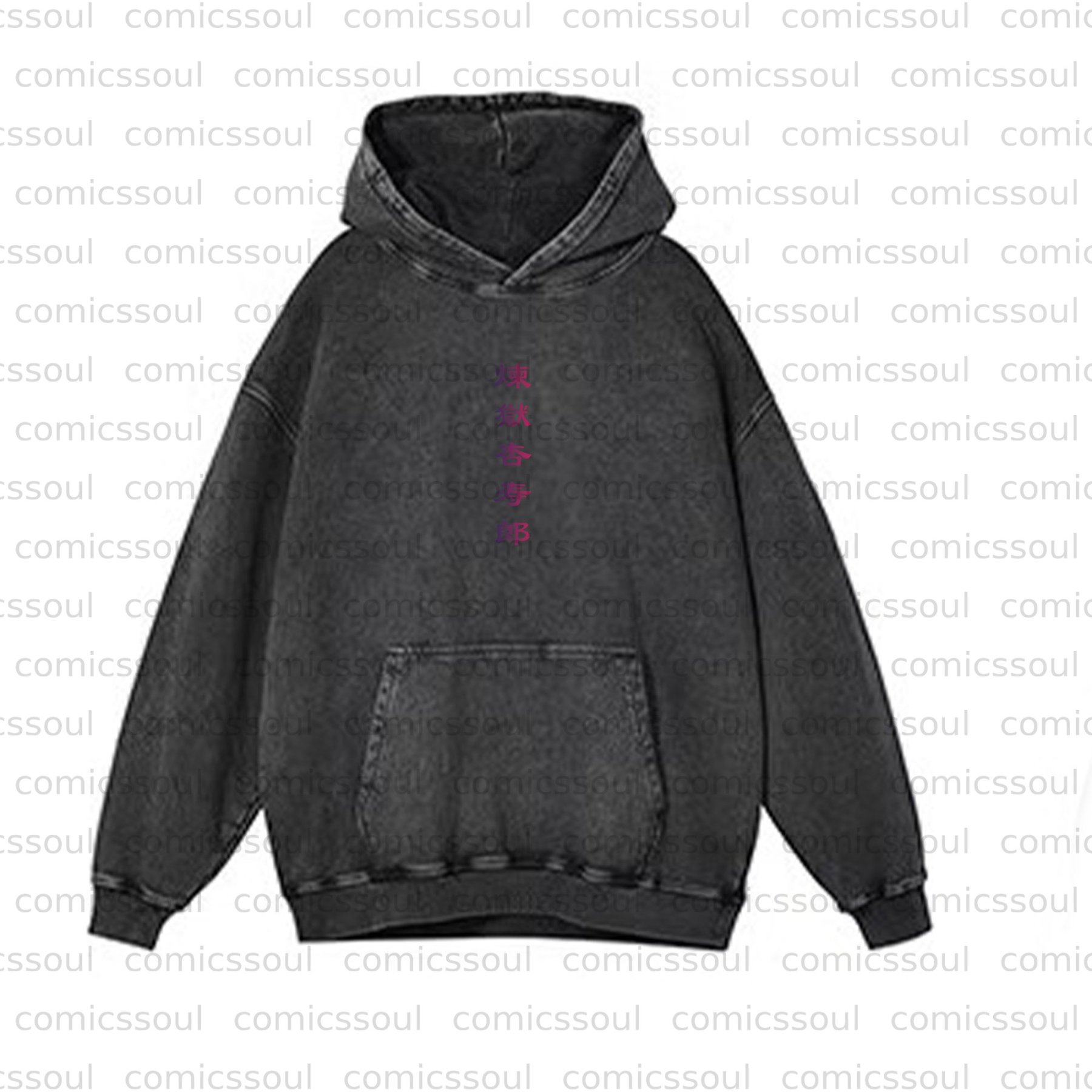 Unisex Anime Graphic Streetwear Vintage Plush Washed Hoodie