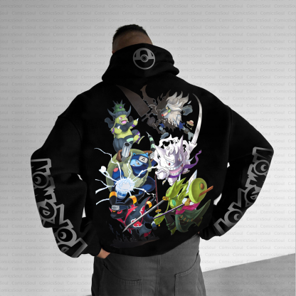 Unisex Anime Inspired Vintage Plush Hoodie