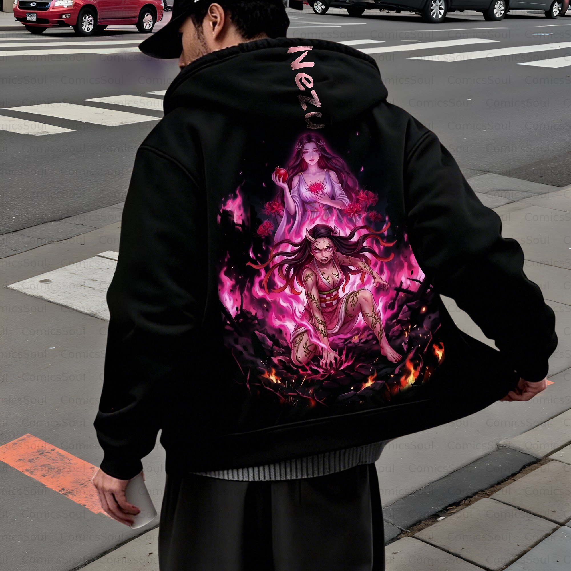 Unisex Graphic Streetwear Vintage Zipper Cardigan Plush Hoodie