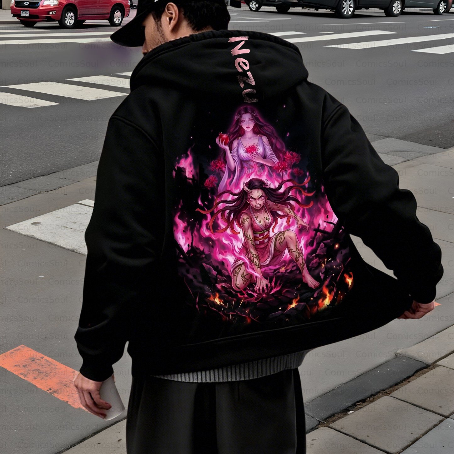 Unisex Graphic Streetwear Vintage Zipper Cardigan Plush Hoodie