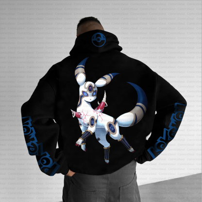Unisex Anime Inspired Vintage Plush Hoodie
