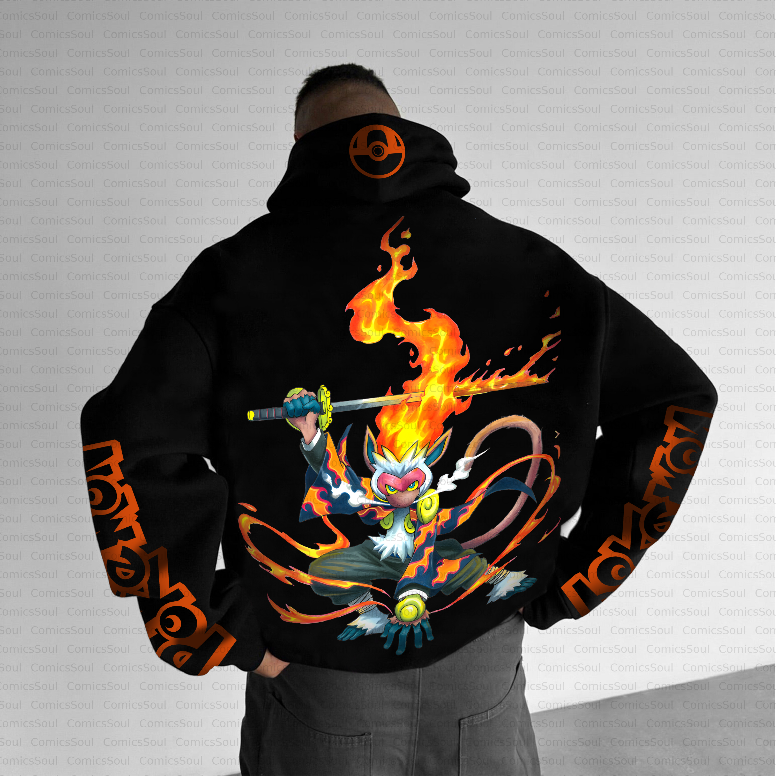 Unisex Anime Inspired Vintage Plush Hoodie