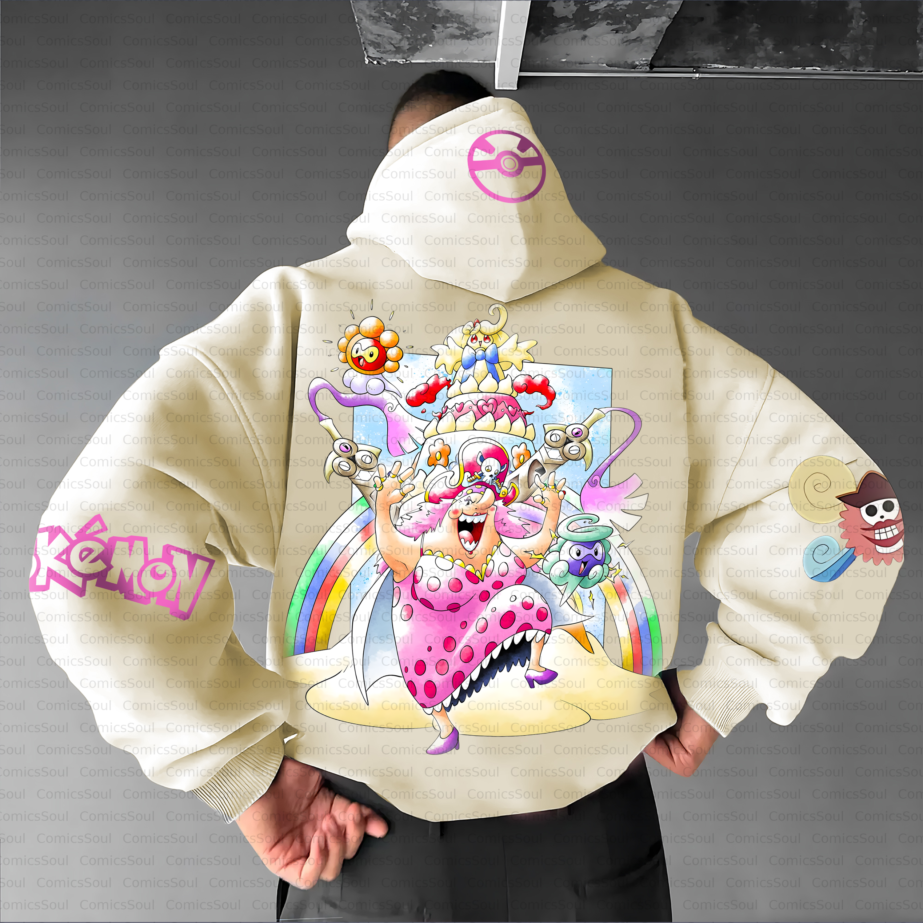 Unisex Anime Inspired Vintage Plush Hoodie