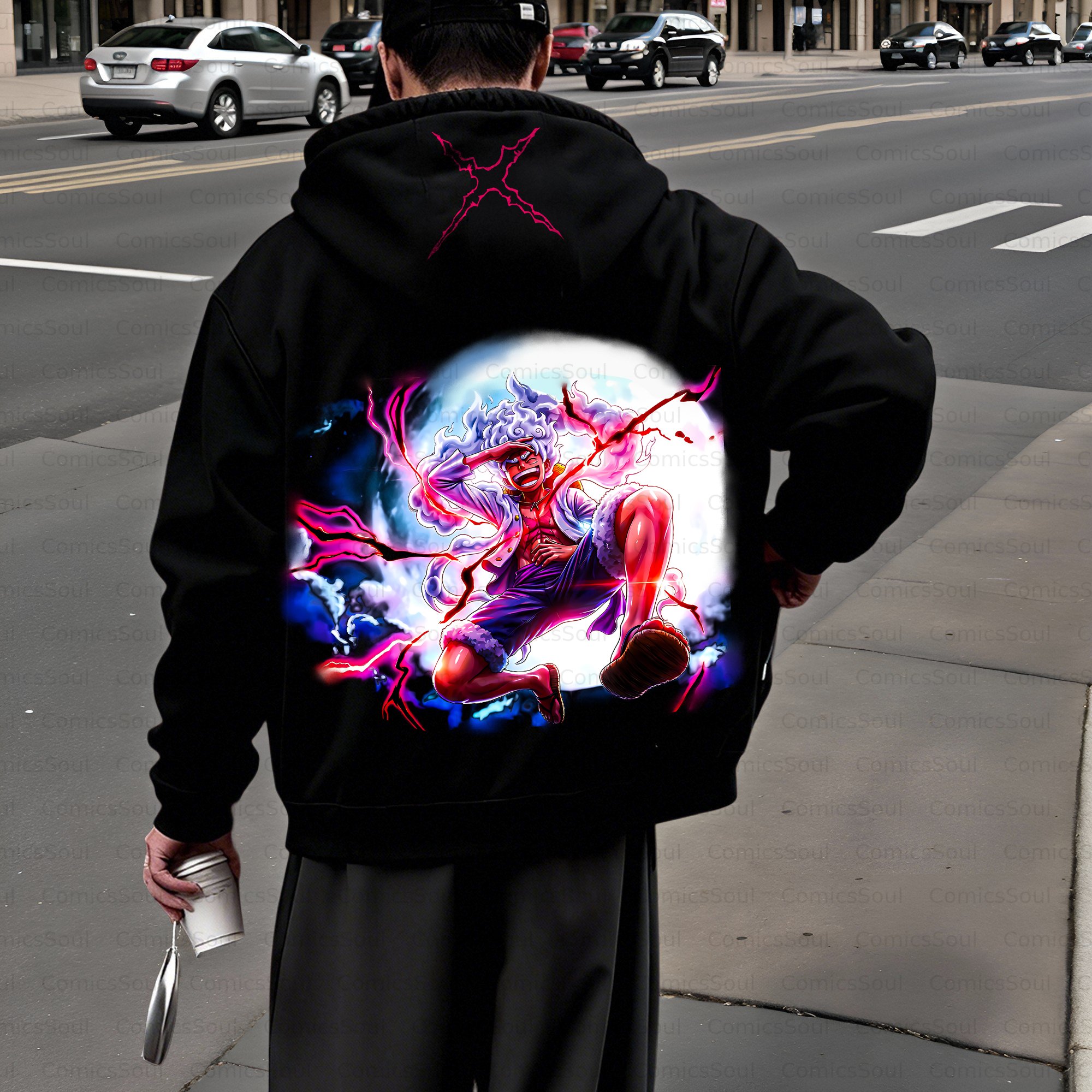 Unisex Graphic Streetwear Vintage Zipper Cardigan Plush Hoodie