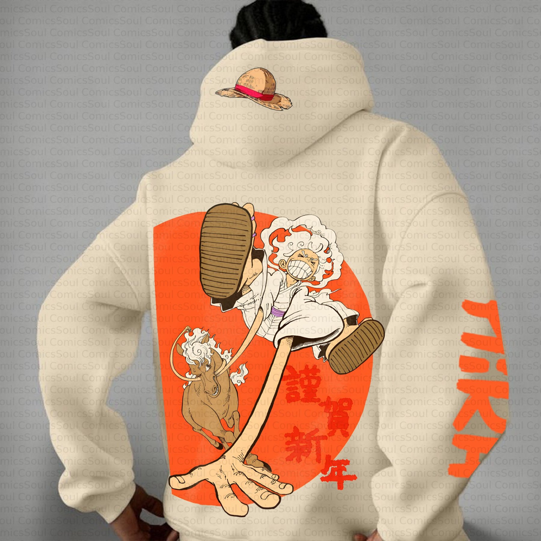 Plus Velvet Unisex Anime Graphic Streetwear Vintage Hoodie