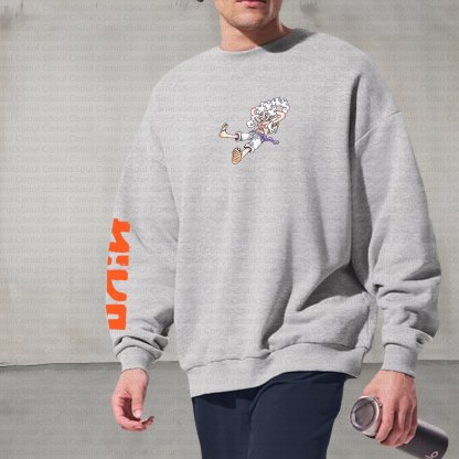 Plus Velvet Unisex Anime Inspired Vintage Sweatshirt