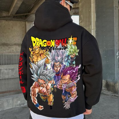 Plus Velvet Unisex Anime Graphic Streetwear Vintage Hoodie