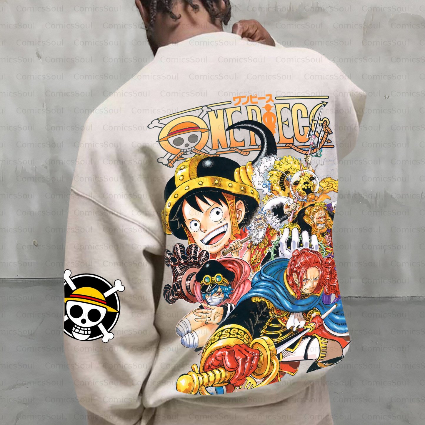 Plus Velvet Unisex Anime Inspired Vintage Sweatshirt