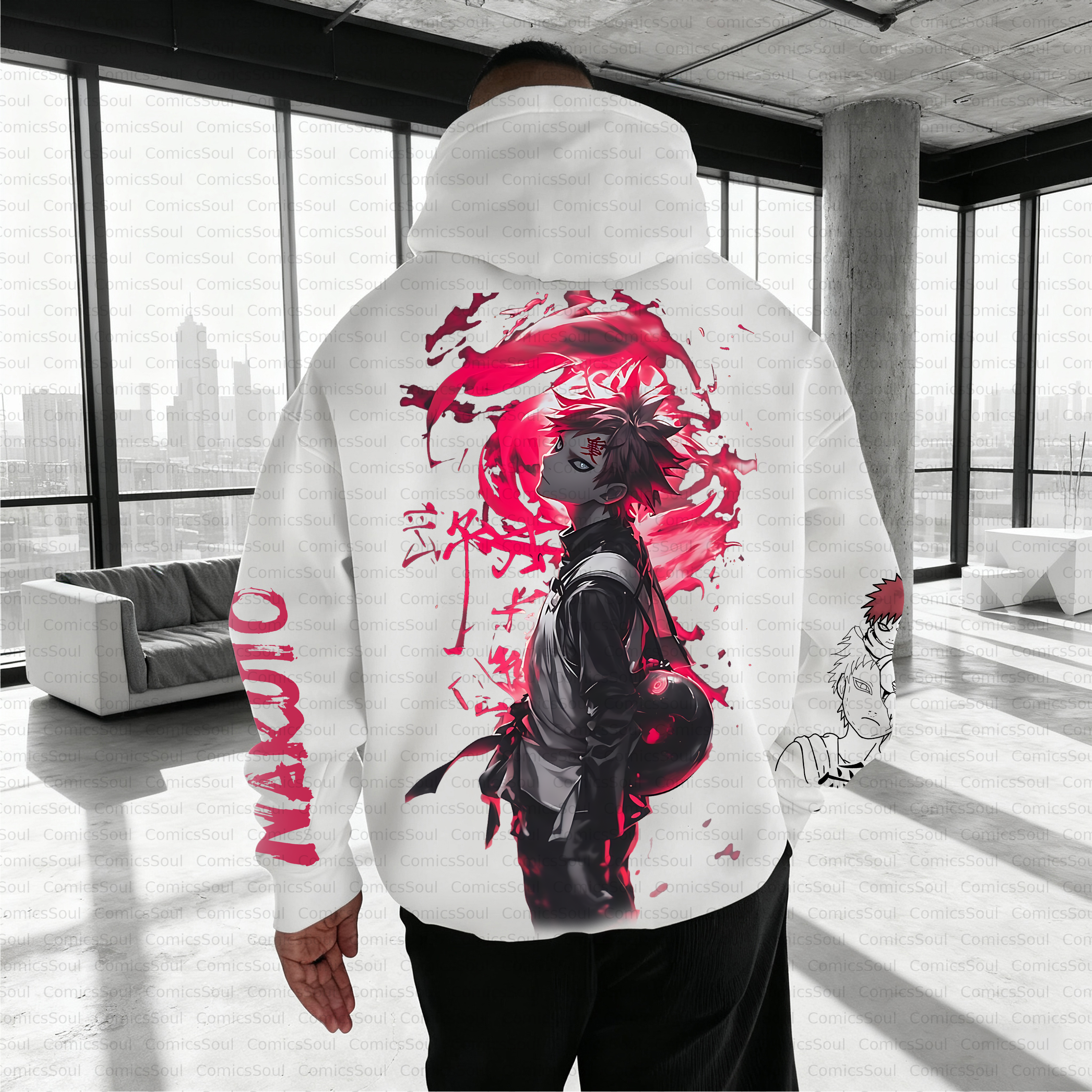 Unisex Anime Inspired Vintage Plush Hoodie