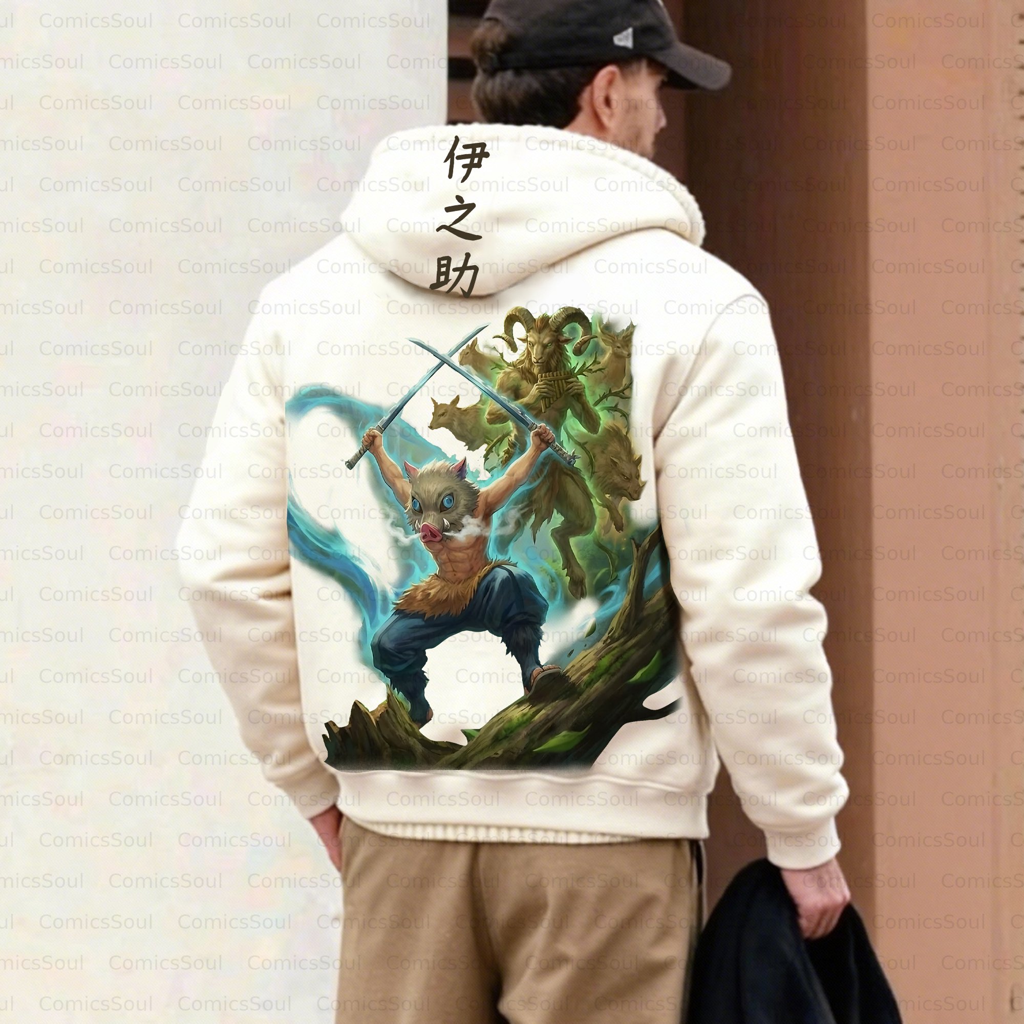 Unisex Graphic Streetwear Vintage Zipper Cardigan Plush Hoodie