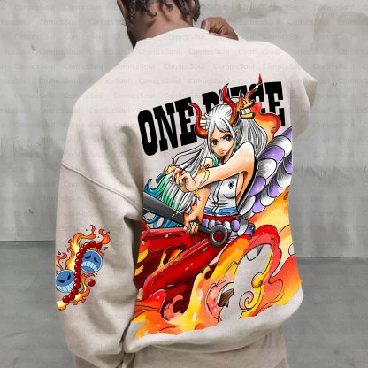 Plus Velvet Unisex Anime Inspired Vintage Sweatshirt