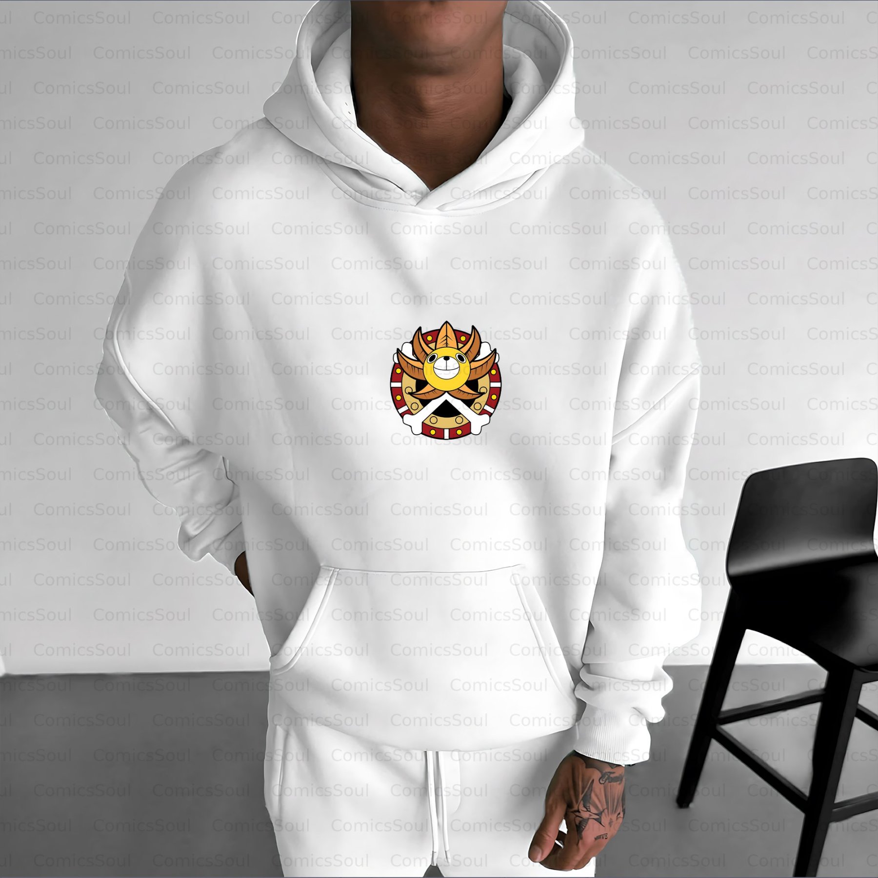 Plus Velvet Unisex Anime Graphic Streetwear Vintage Hoodie