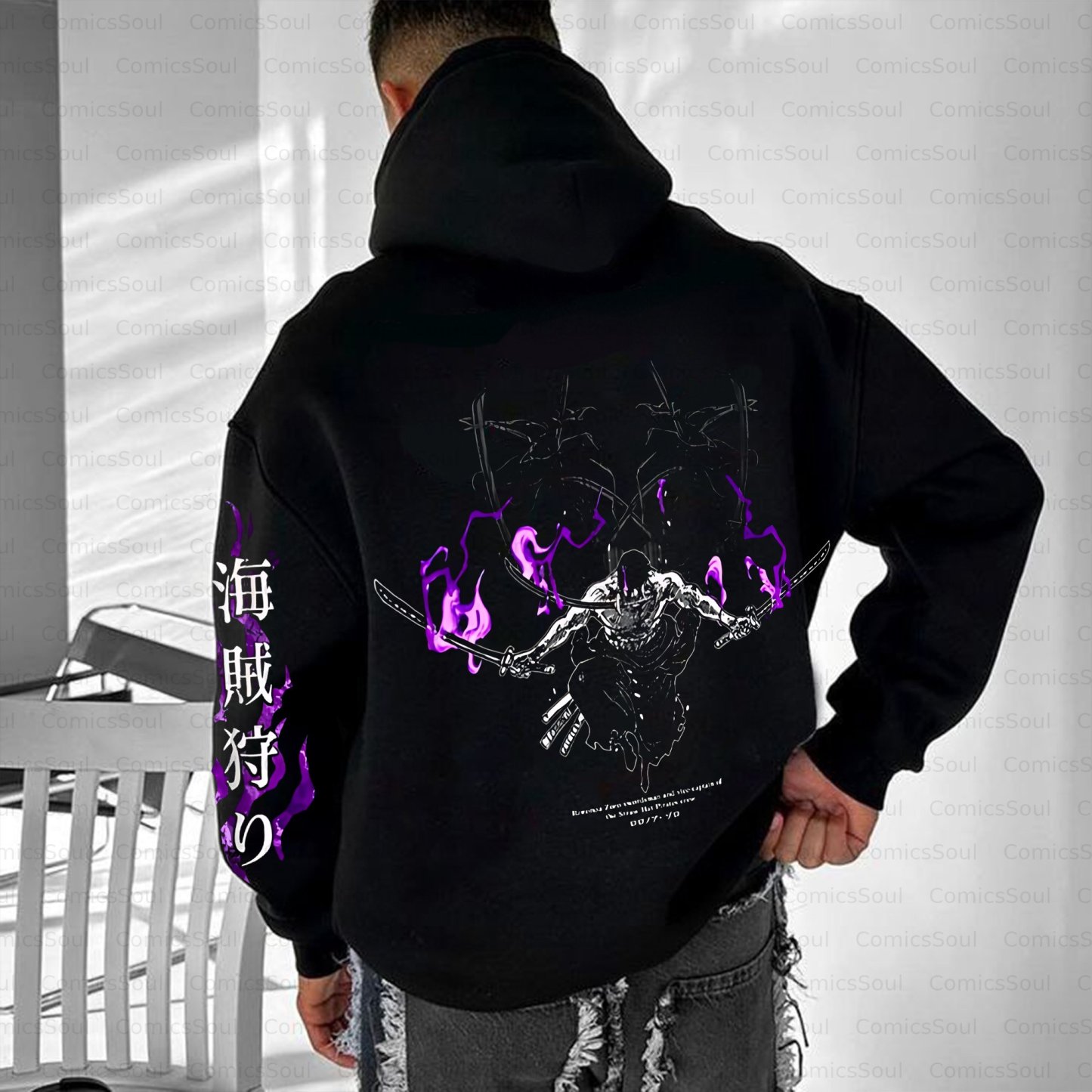 Plus Velvet Unisex Anime Graphic Streetwear Vintage Hoodie